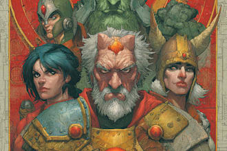 illustrate a superhero comic cover art