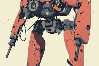 draw high quality mecha concepts