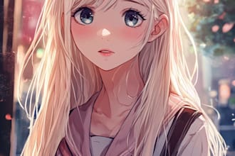 make your character in cartoonish or anime style