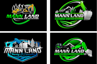 do cute and amazing excavation logo design