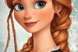 disney cartoon style drawing