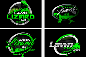 design incredible lawn lizard logo