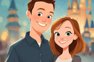 create a beautiful disney style portrait