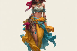 design a dnd party art and group art