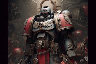 drawing a warhammer 40k character art