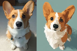 create a high quality disney pet cartoon illustration