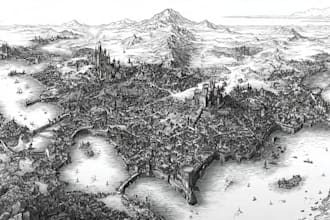 design a custom illustrated map of any city, country