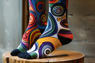 create a distinctive design for socks