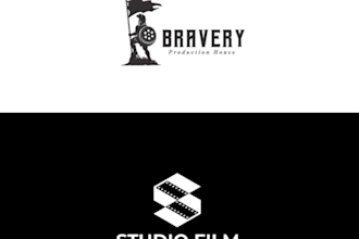 create production, dj, music, film and studio logo