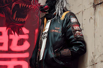 draw cyberpunk character art