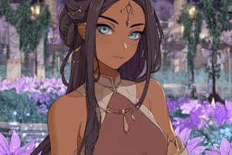 draw custom character or reference sheet of your oc, vtuber