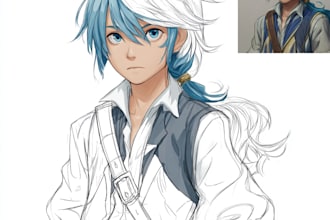 make a pony or illustrious lora of an anime boy character
