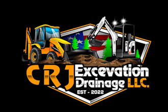 design creative drainage work logo