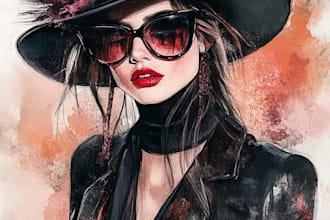 draw a fashion illustration or sketch