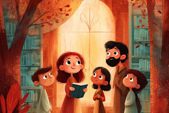 design faith based children book bible illustrations