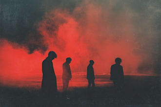 design excellent post punk, rock, indie music album cover