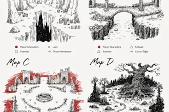 do fantasy map design world map illustration dnd battle map
