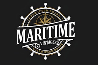 create a high quality nautical logo design within 24 hours