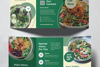 do stunning menu design, print and digital