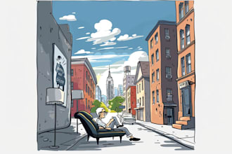 draw a cartoon character illustration