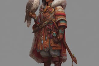 create character art and creature concept art in
