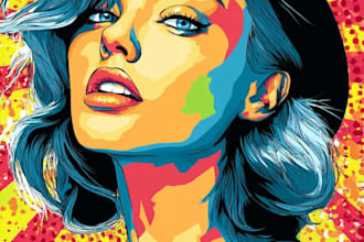 draw comic pop art portrait
