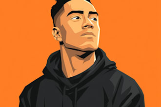 design amazing vector cartoon portrait