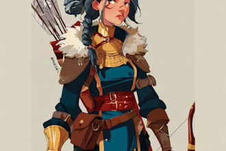 draw your dnd character art or original character design