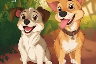 create a unique disney pet portrait