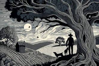 create amazing illustrations in linocut style