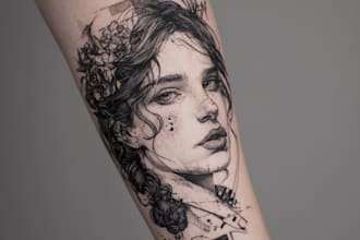 unique realistic tattoo design