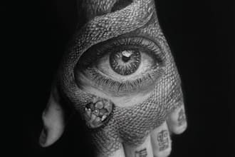 unique realistic tattoo design