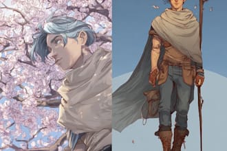 draw custom character or reference sheet of your oc