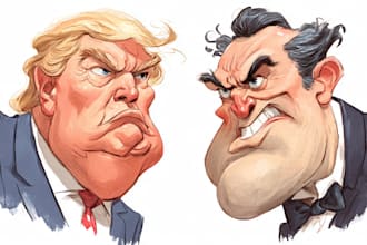 draw political cartoon and caricature