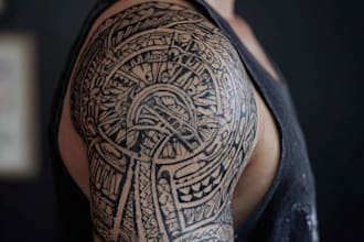 design unique and professional tribal tattoo artwork