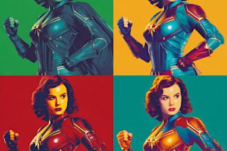 design an amazing superhero pop art