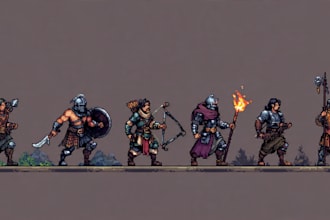 make custom 2d pixel art  for games