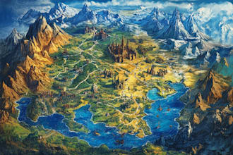 design a unique vector map, realistic or fantasy