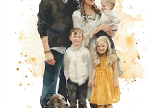 paint amazing family portrait watercolor portrait