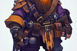 draw 2d game character or 2d game character