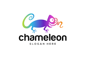 design a creative chameleon logo for your brand