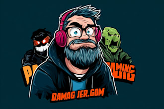 do a creative cartoon, mascot and gaming logo