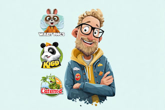 design a cartoon logo character