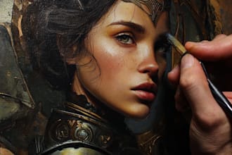 paint a dark fantasy portrait