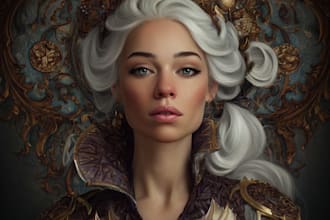 draw an unusual fantasy portrait for you