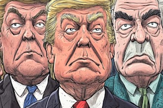 do a political cartoon art