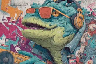 illustrate personalized graffiti style characters