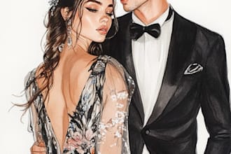 draw a fashion illustration or sketch