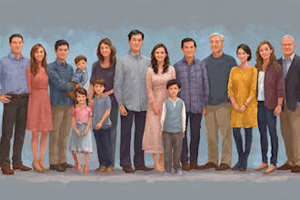 draw a wonderful family portrait