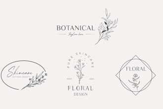 design an elegant and modern floral logo